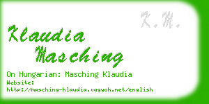 klaudia masching business card